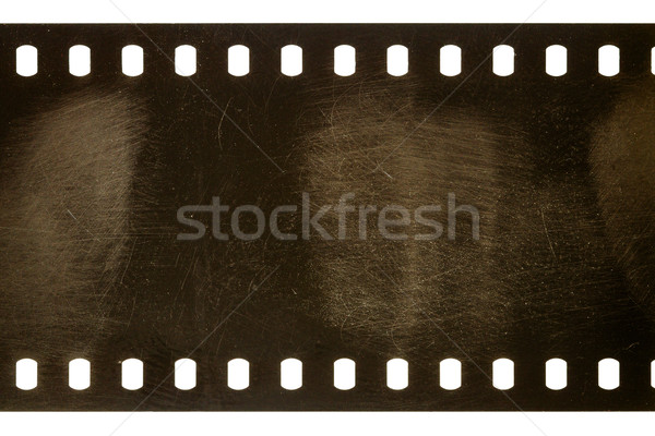 Foto stock: Edad · grunge · tira · de · película · ruidoso · aislado · blanco