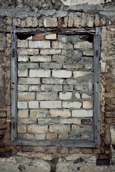Old wall with immured window Stock photo © Taigi