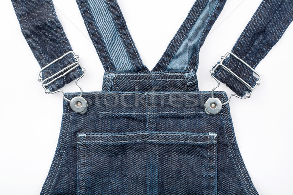 Jeans tirantes detalle blanco textura metal Foto stock © Taigi