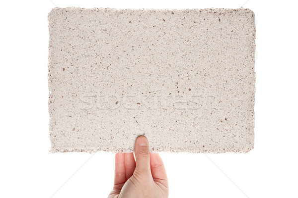 Stock photo: Handmade paper in woman hand