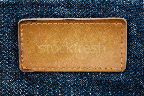 Blank leather jeans label Stock photo © Taigi