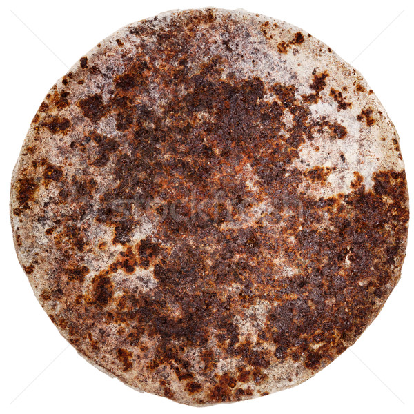 Rostigen Metall Platte isoliert weiß Design Stock foto © Taigi