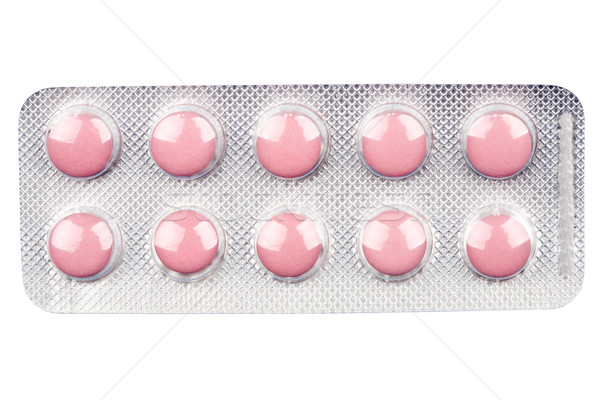 Csomag tabletták izolált fehér tudomány beteg Stock fotó © Taigi
