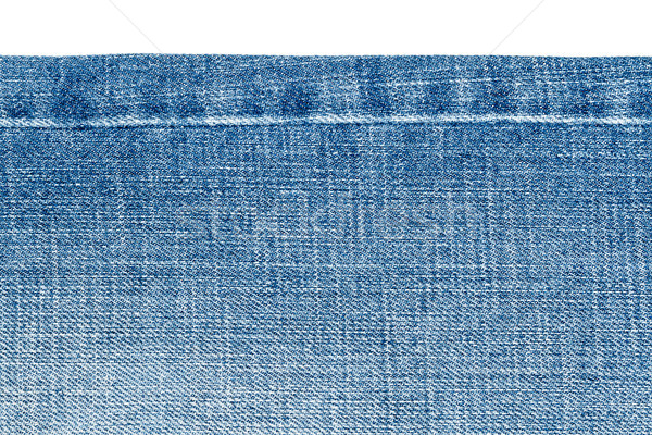 Pièce bleu clair jeans tissu isolé blanche [[stock_photo]] © Taigi