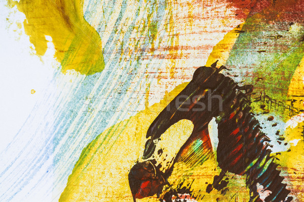 Abstrakten Kunst erschossen Hand gemalt Stock foto © Taigi