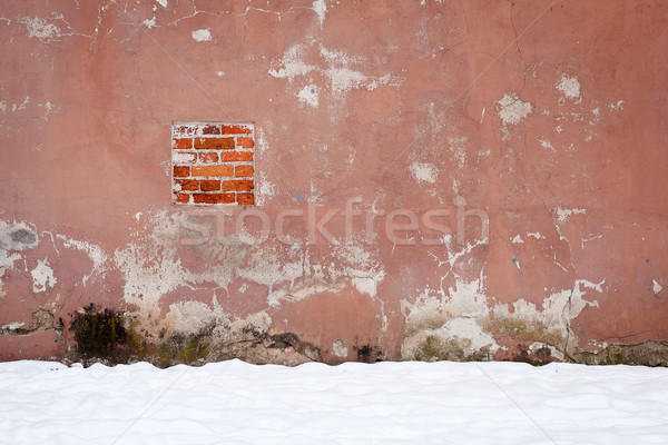 Oude cement muur detail gebarsten textuur Stockfoto © Taigi