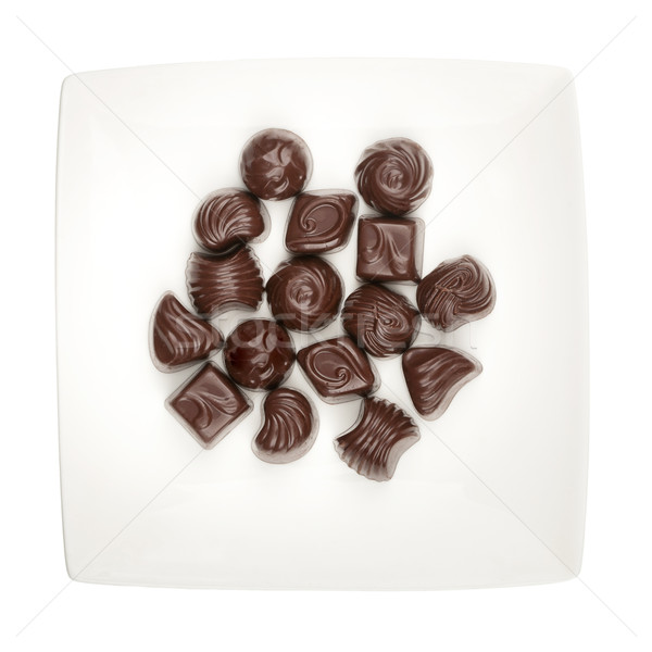 Plate of chocolates Stock photo © Taigi