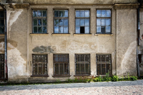 Straße Wand verwitterten Gebäude abstrakten Stock foto © Taigi
