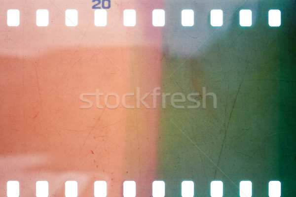 Velho grunge filmstrip amarelo vibrante barulhento Foto stock © Taigi