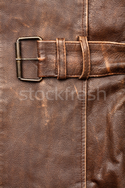 Cuero hebilla primer plano textura cinturón negocios Foto stock © Taigi