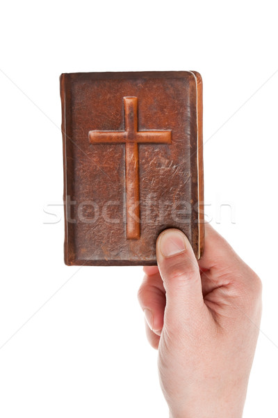 Hand holding the old bible  Stock photo © Taigi