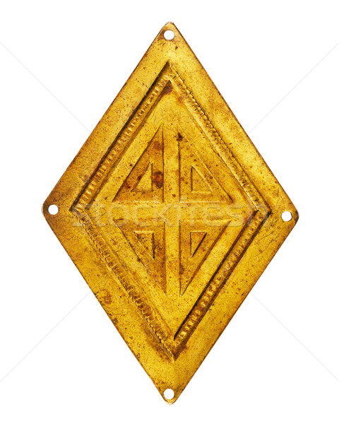 Old brass rhombus Stock photo © Taigi