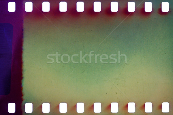 Edad grunge tira de película verde vibrante ruidoso Foto stock © Taigi