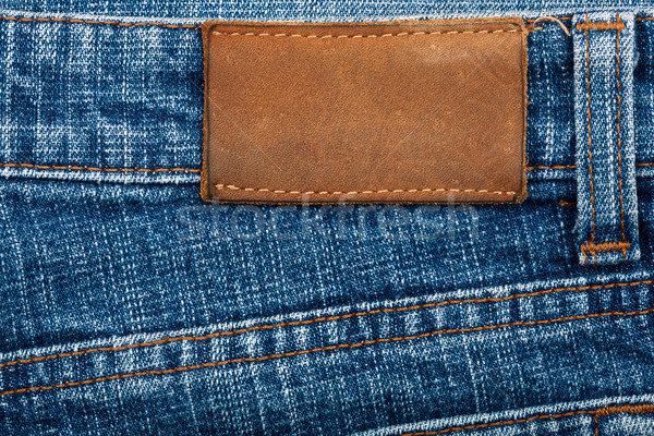 Blank leather jeans label Stock photo © Taigi