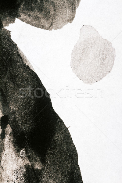 Stockfoto: Abstract · zwarte · aquarel · hand · geschilderd · textuur