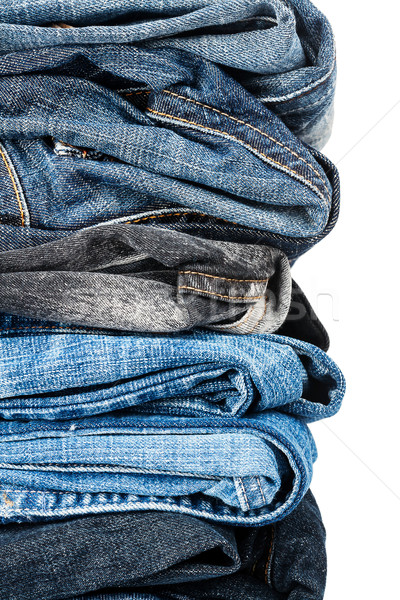 Stack of jeans closeup Stock photo © Taigi