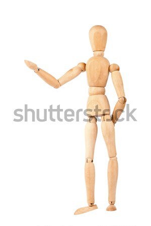 Houten geïsoleerd witte handen hout lichaam Stockfoto © Taigi