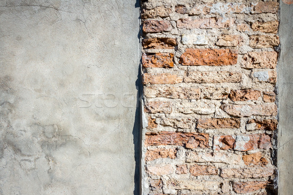 Oude cement muur textuur detail gebarsten Stockfoto © Taigi
