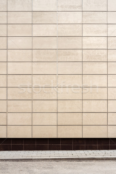 Moderno bege metal azulejos parede fachada Foto stock © Taigi