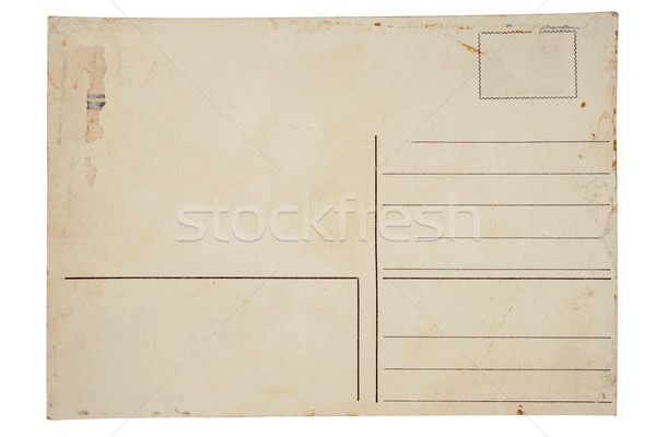 Reverse side of an old postal card Stock photo © Taigi