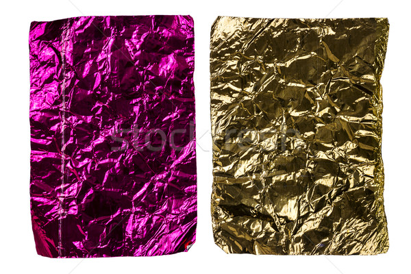 Two crumpled pieces of aluminum foil Stock photo © Taigi