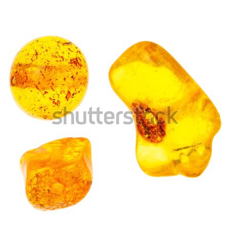 Deux pièces ambre isolé blanche plage Photo stock © Taigi