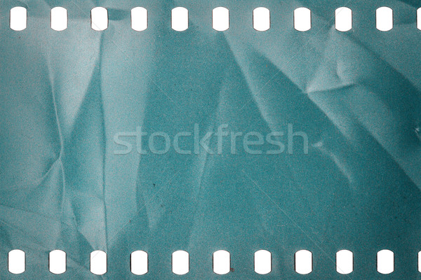 Starych grunge przezroczy głośny niebieski taśmy filmowej Zdjęcia stock © Taigi