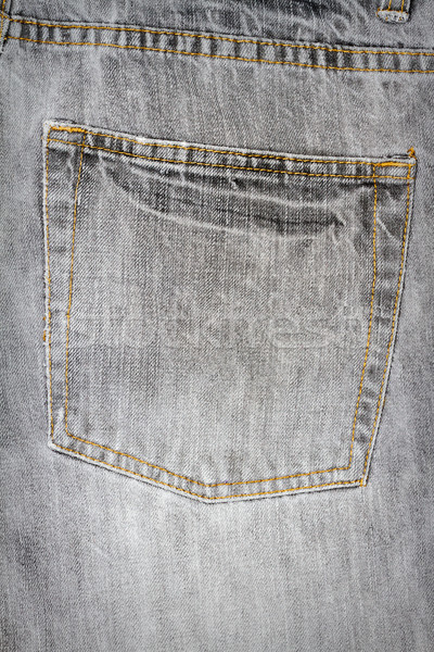 Szary dżinsy tkaniny kieszeni powrót tekstury Zdjęcia stock © Taigi