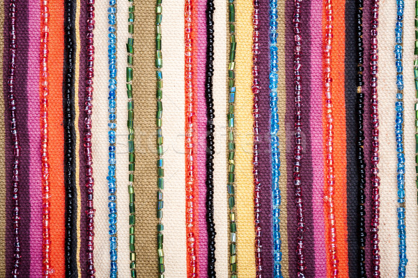 Stock photo: Colorful lined fabric texture