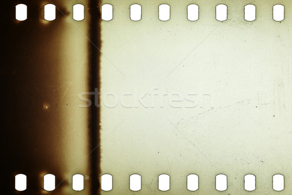 Edad grunge tira de película amarillo vibrante ruidoso Foto stock © Taigi