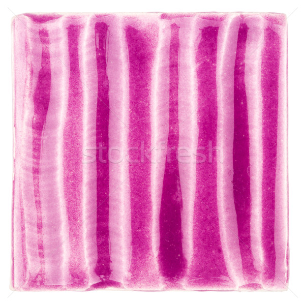ручной работы керамической плитка Purple изолированный белый Сток-фото © Taigi