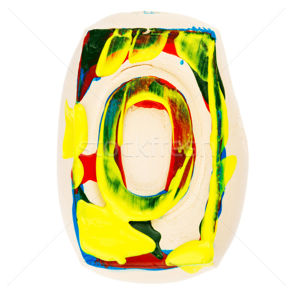 Colorful handmade of white clay letter O  Stock photo © Taigi