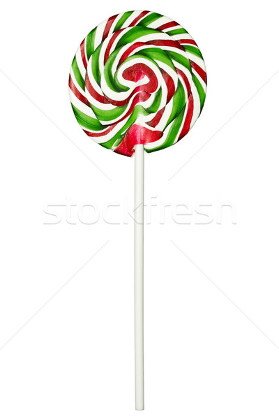 Candy isoliert Weihnachten weiß Hintergrund grünen Stock foto © Taigi