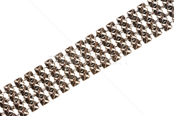 Silver plated chain detail Stock photo © Taigi
