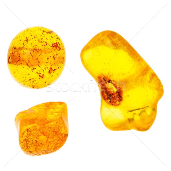 Three small amber beads Stock photo © Taigi