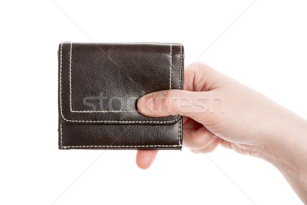 El siyah cüzdan yalıtılmış beyaz Stok fotoğraf © Taigi
