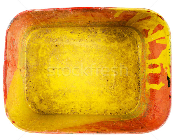 Sujo metal estanho lata velho isolado Foto stock © Taigi