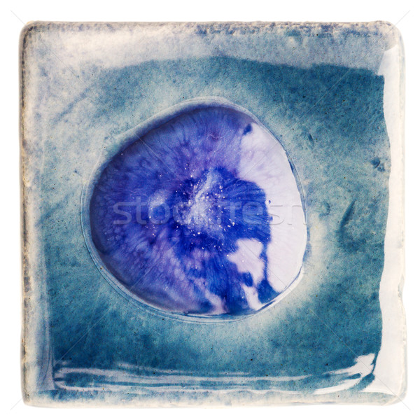Handmade glazed ceramic tile Stock photo © Taigi