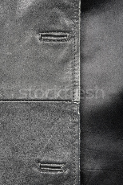 Leder doek zwarte weefsel texturen Stockfoto © Taigi