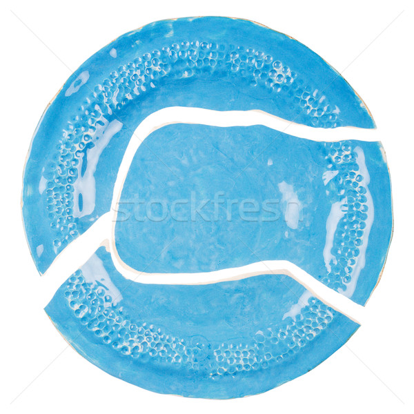 Broken blue ceramic plate  Stock photo © Taigi