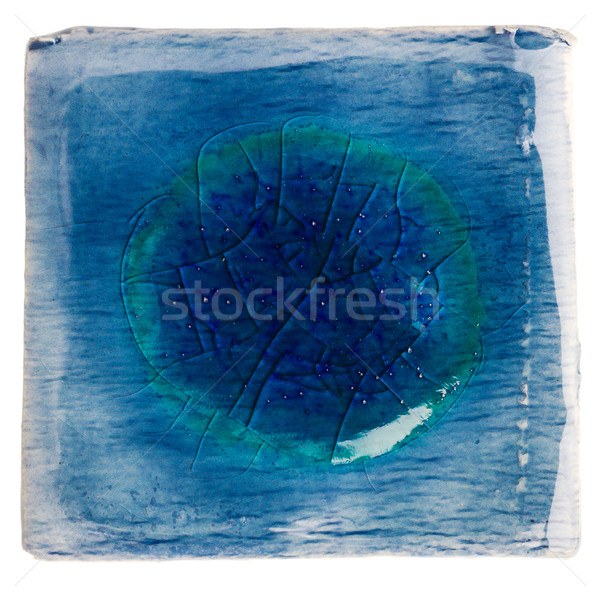 Handmade glazed ceramic tile Stock photo © Taigi