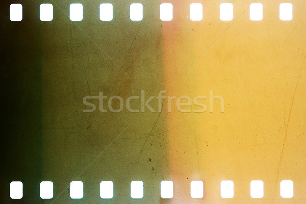 Oude grunge filmstrip Geel trillend luidruchtig Stockfoto © Taigi