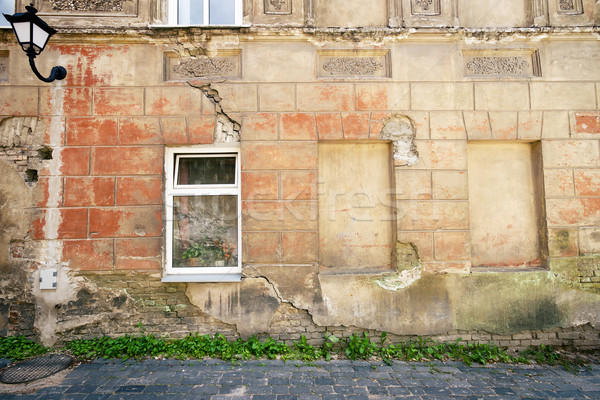 Straße Wand verwitterten Gebäude abstrakten Stock foto © Taigi