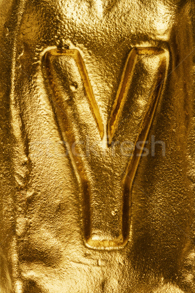 Stok fotoğraf: Altın · mektup · güzel · el · yapımı · parlak · altın · doku