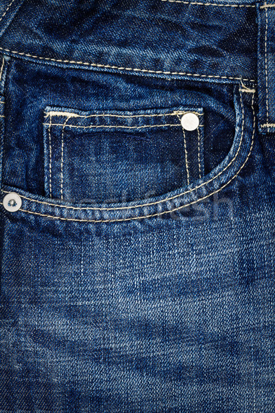 Dark blue jeans fabric with pocket   Stock photo © Taigi
