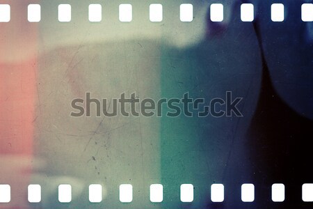 Edad grunge tira de película ruidoso azul tira de película Foto stock © Taigi
