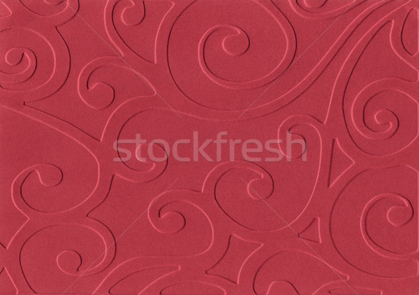 Stock photo: Red embossed paper