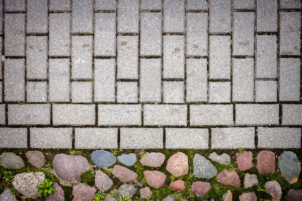 Stone and concrete tiles paving Stock photo © Taigi