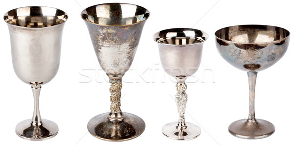 Zilver ingesteld vintage licht ontwerp glas Stockfoto © Taigi