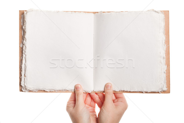 Opened book in hands Stock photo © Taigi